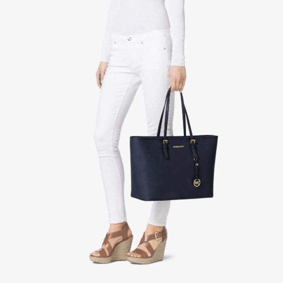 Michael Kors Ciara Navy Tote - Picture 3 of 17